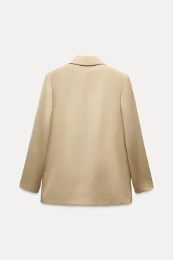 ZARA Blazers / Coletes^BLAZER ACETINADO OVERSIZE torrado