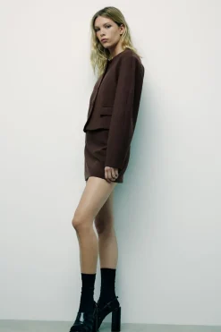 ZARA Blusões^BLAZER BALLON Castanho