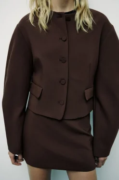 ZARA Blusões^BLAZER BALLON Castanho