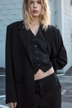 ZARA Blazers / Coletes^BLAZER BÁSICO Preto