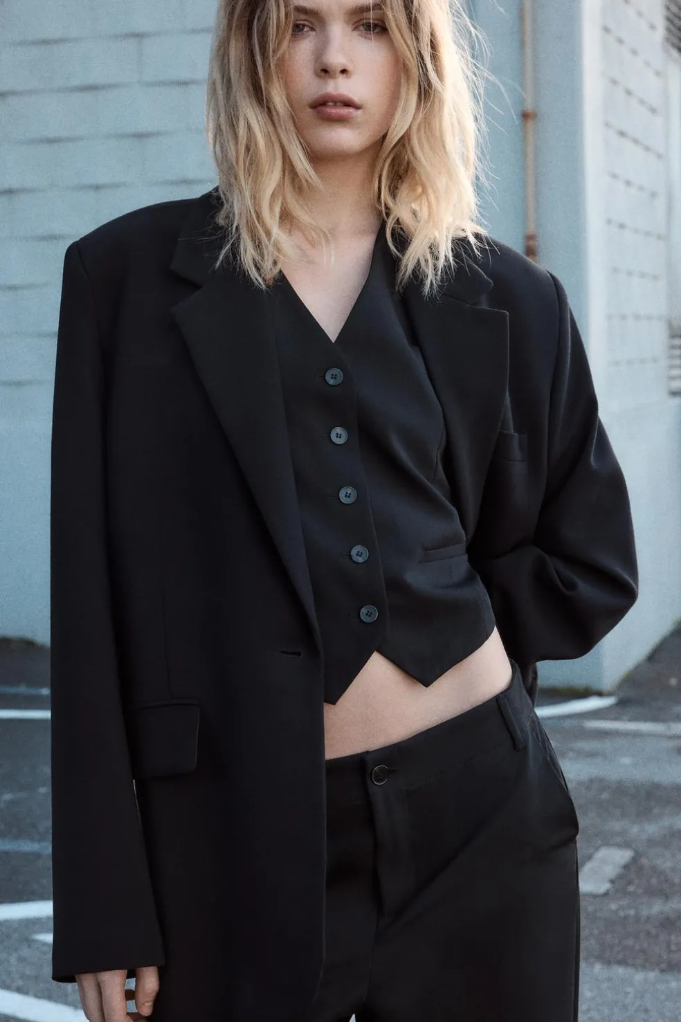 ZARA Blazers / Coletes^BLAZER BÁSICO Preto