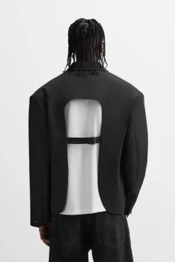 ZARA Blazers^BLAZER CINTA COSTAS Preto