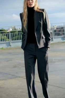 ZARA Blazers / Coletes^BLAZER CINTADO COM OMBREIRAS Cinzento