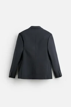 ZARA Blazers^BLAZER COM ESTRUTURA COM LÃ Azul-marinho