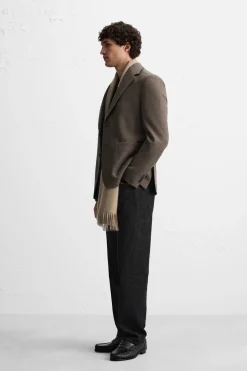 ZARA Blazers^BLAZER COM ESTRUTURA TWILL Torrado-escuro