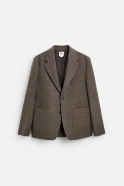 ZARA Blazers^BLAZER COM ESTRUTURA TWILL Torrado-escuro