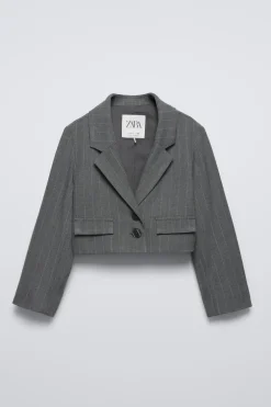 BLAZER CROPPED COM RISCA DIPLOMÁTICA-ZARA Outlet