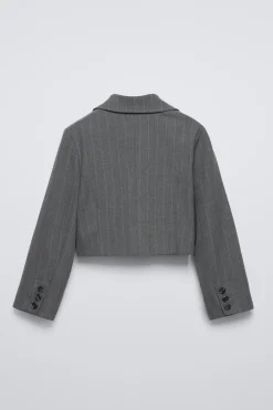 BLAZER CROPPED COM RISCA DIPLOMÁTICA-ZARA Outlet