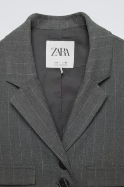 BLAZER CROPPED COM RISCA DIPLOMÁTICA-ZARA Outlet