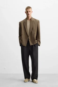 ZARA Blazers^BLAZER CROPPED FIT COM LÃ torrado