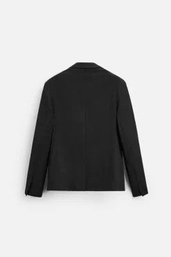 ZARA Blazers^BLAZER CROPPED FIT COM VISCOSE Preto