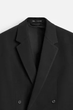 ZARA Blazers^BLAZER CROPPED FIT COM VISCOSE Preto