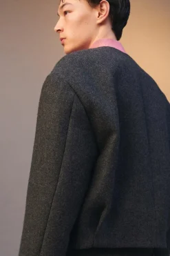 ZARA Blazers^BLAZER CROPPED FIT LIMITED EDITION Cinzento
