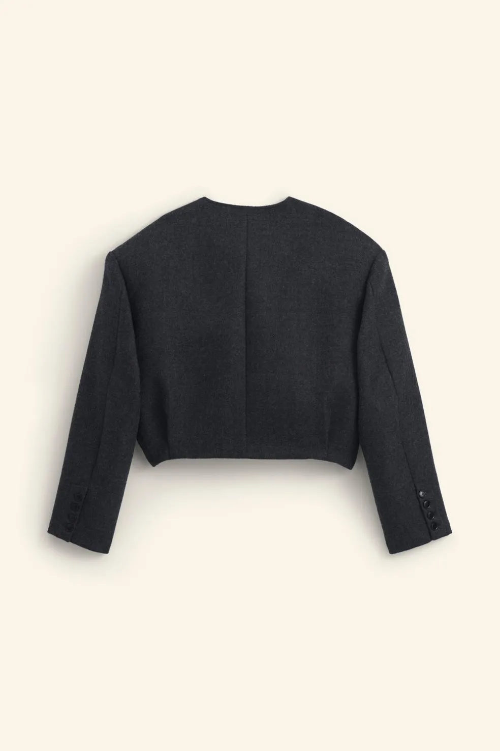 ZARA Blazers^BLAZER CROPPED FIT LIMITED EDITION Cinzento