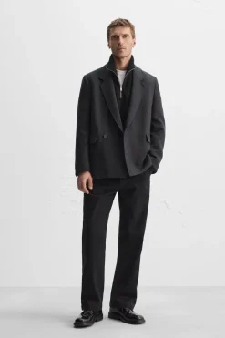 ZARA Blazers^BLAZER CRUZADO Azul-marinho
