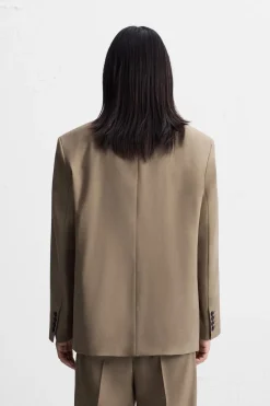 ZARA Blazers^BLAZER CRUZADO DE FATO Castanho / Toupeira