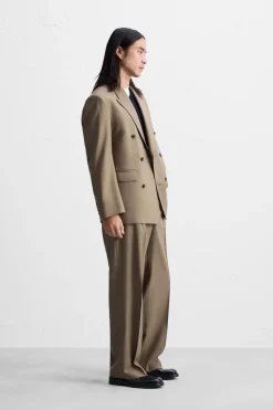 ZARA Blazers^BLAZER CRUZADO DE FATO Castanho / Toupeira