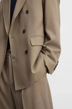 ZARA Blazers^BLAZER CRUZADO DE FATO Castanho / Toupeira