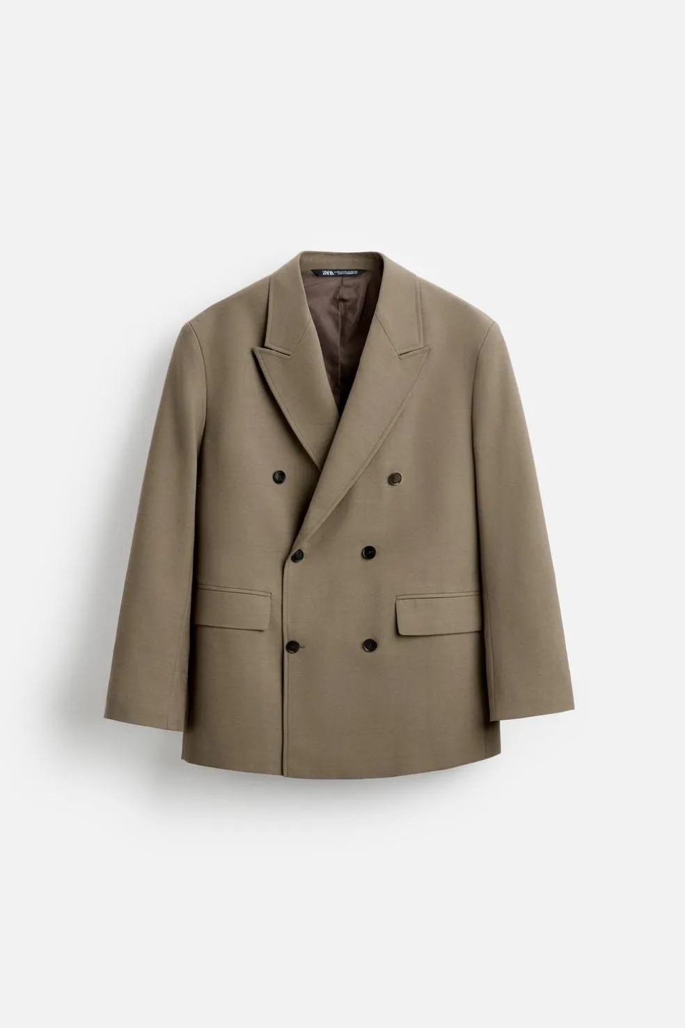 ZARA Blazers^BLAZER CRUZADO DE FATO Castanho / Toupeira