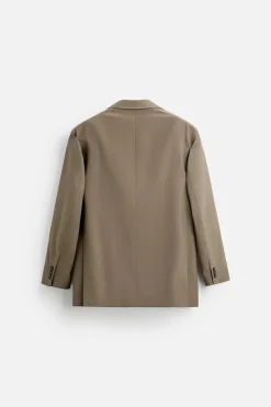 ZARA Blazers^BLAZER CRUZADO DE FATO Castanho / Toupeira