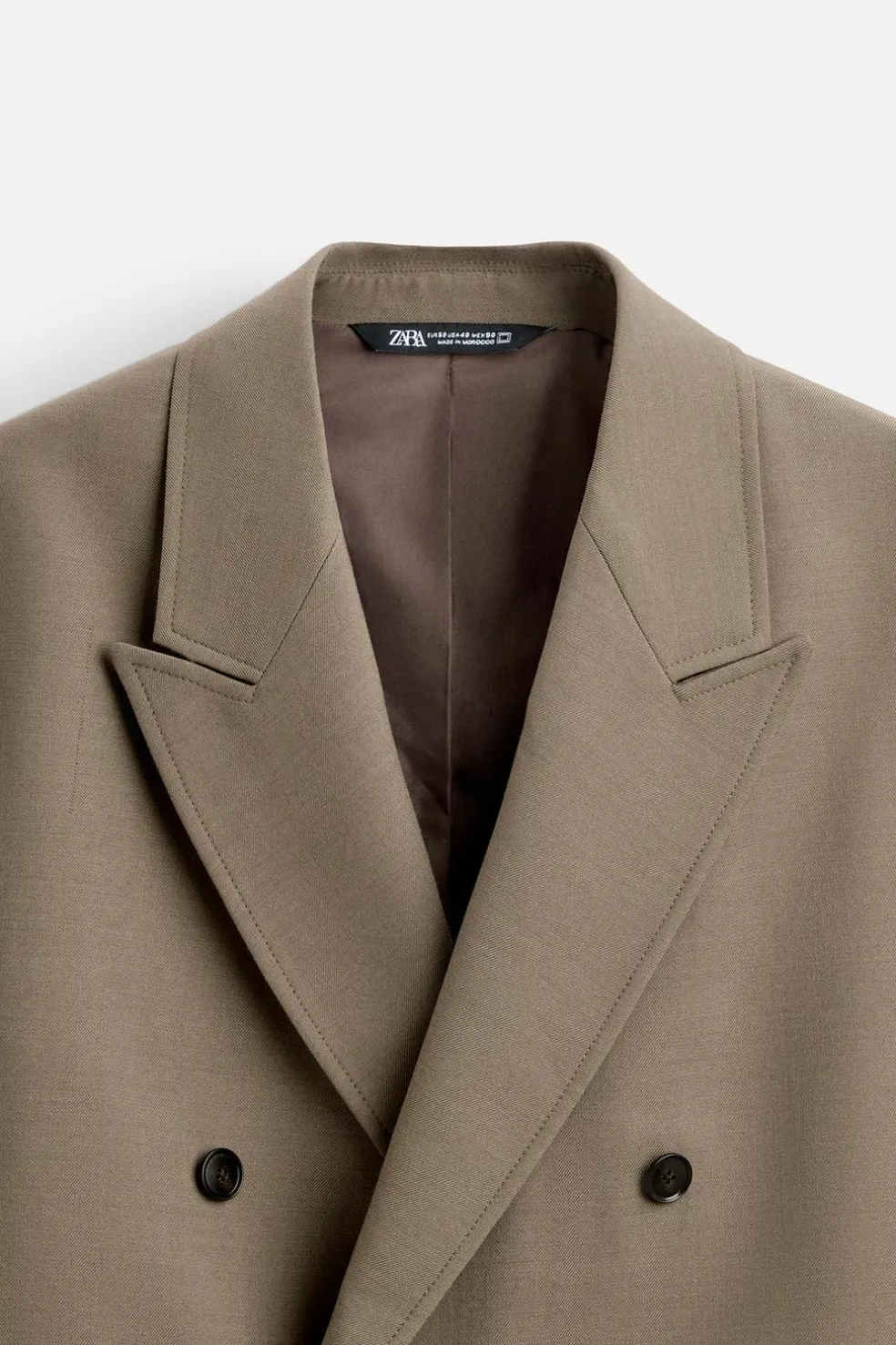 ZARA Blazers^BLAZER CRUZADO DE FATO Castanho / Toupeira