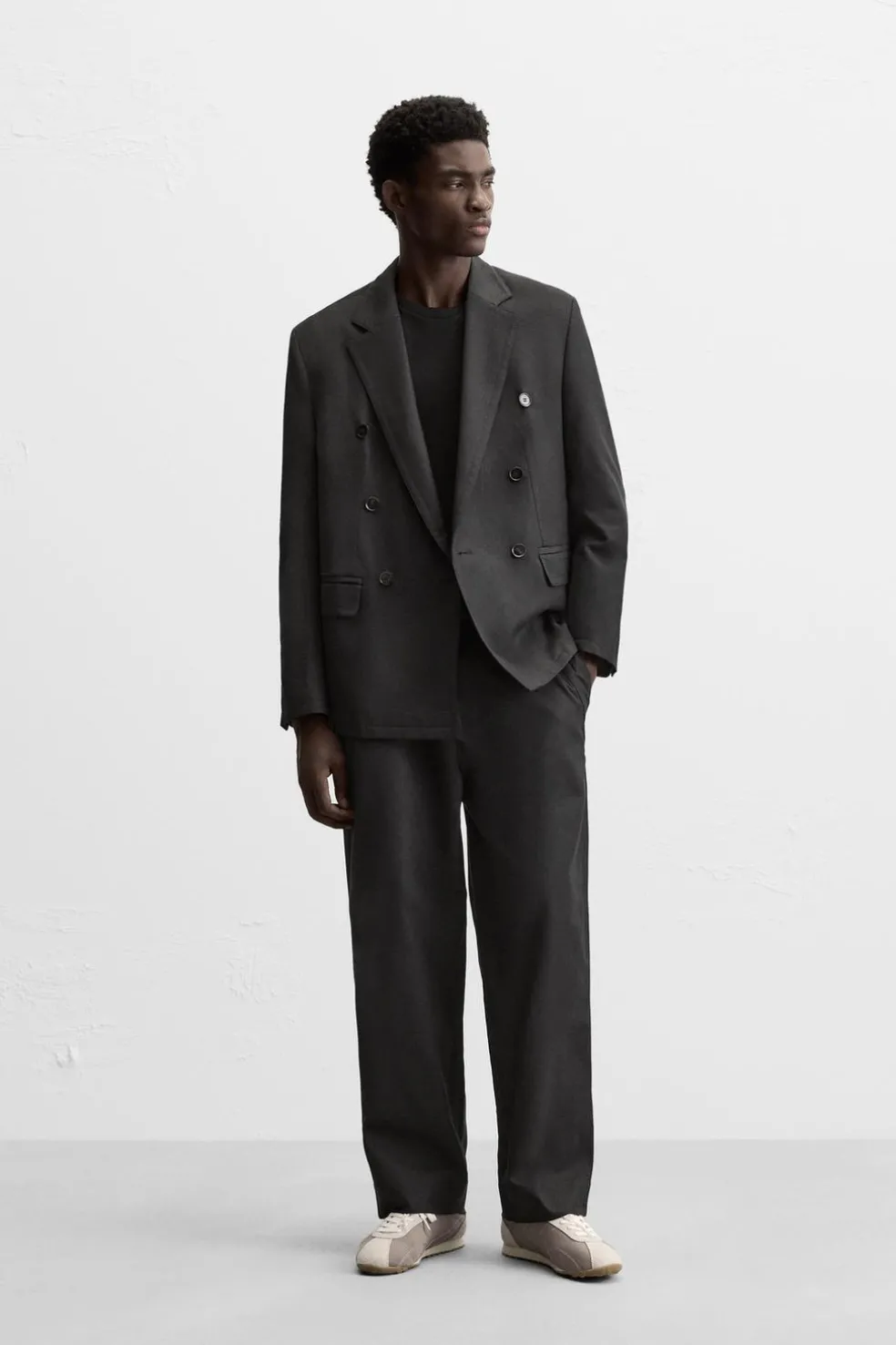 ZARA Blazers^BLAZER CRUZADO DE FATO Preto