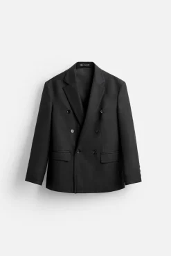 ZARA Blazers^BLAZER CRUZADO DE FATO Preto