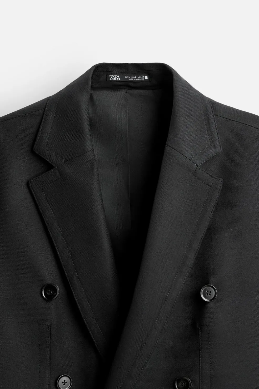 ZARA Blazers^BLAZER CRUZADO DE FATO Preto