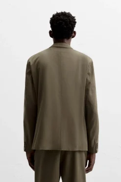 ZARA Blazers^BLAZER CRUZADO DE FATO ALGODÃO - LIOCEL torrado