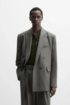 ZARA Blazers^BLAZER CRUZADO DE TRAJE X NANUSHKA Verde