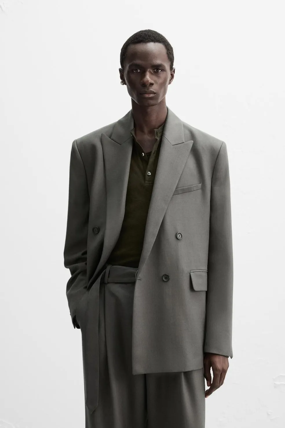 ZARA Blazers^BLAZER CRUZADO DE TRAJE X NANUSHKA Verde