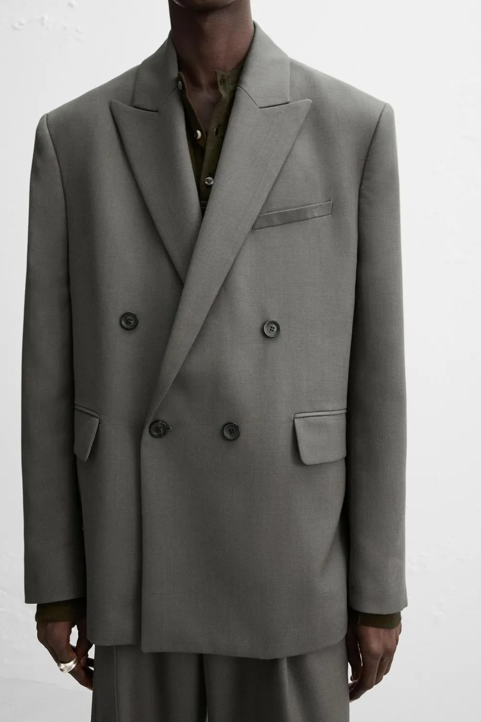 ZARA Blazers^BLAZER CRUZADO DE TRAJE X NANUSHKA Verde