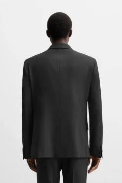 ZARA Blazers^BLAZER CRUZADO SMOKING Preto