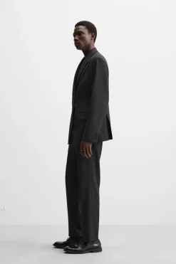 ZARA Blazers^BLAZER CRUZADO SMOKING Preto