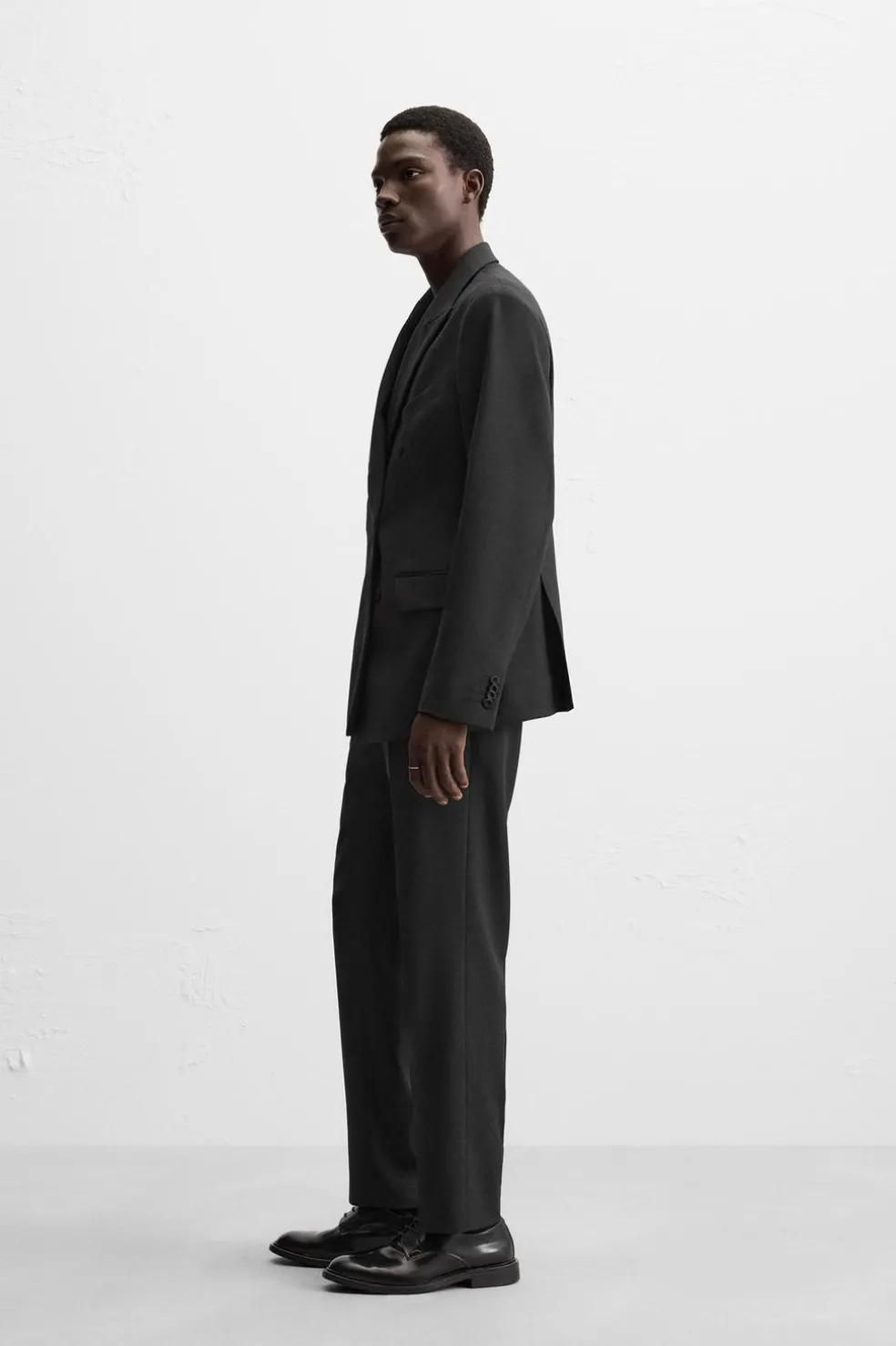 ZARA Blazers^BLAZER CRUZADO SMOKING Preto