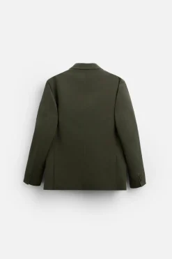 ZARA Blazers^BLAZER DE FATO ALGODÃO - LINHO Caqui