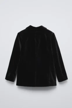 BLAZER DE FATO EM VELUDO-ZARA Clearance