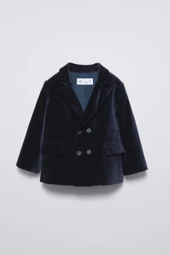 BLAZER DE FATO EM VELUDO-ZARA Store