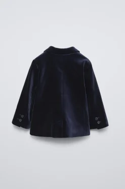 BLAZER DE FATO EM VELUDO-ZARA Store