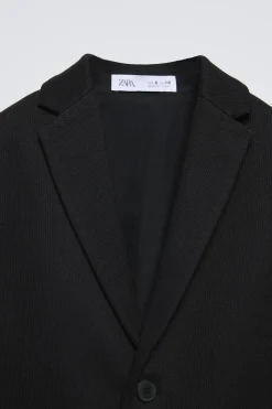 BLAZER DE FATO PIQUÉ-ZARA New