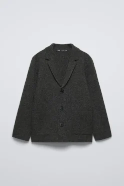 BLAZER DE MALHA COM BOTÕES-ZARA Cheap