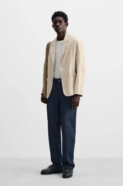 ZARA Pele|Blazers^BLAZER EM PELE DE CAMURÇA Areia