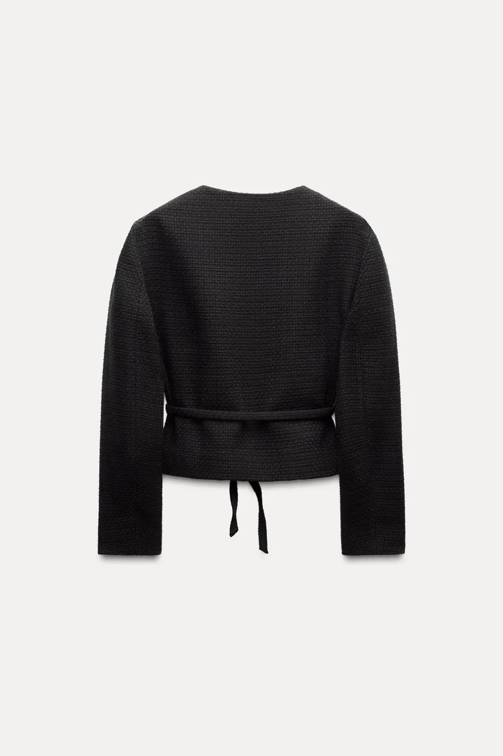ZARA Blusões^BLAZER ESTRUTURA CINTO Preto