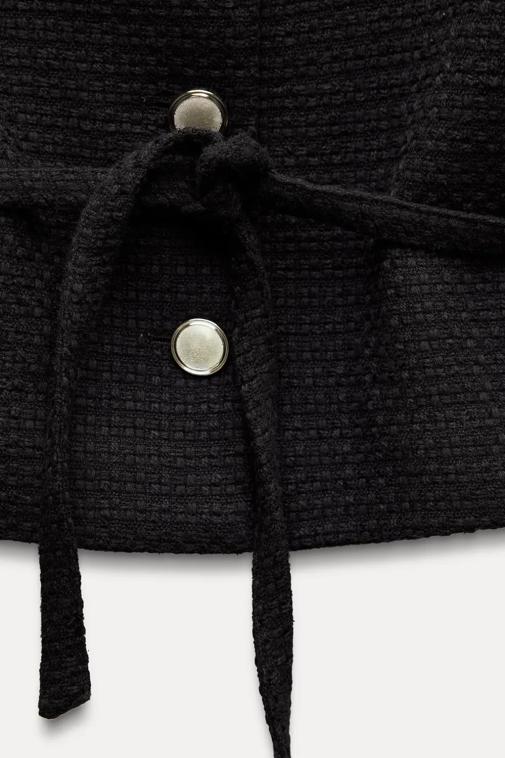 ZARA Blusões^BLAZER ESTRUTURA CINTO Preto