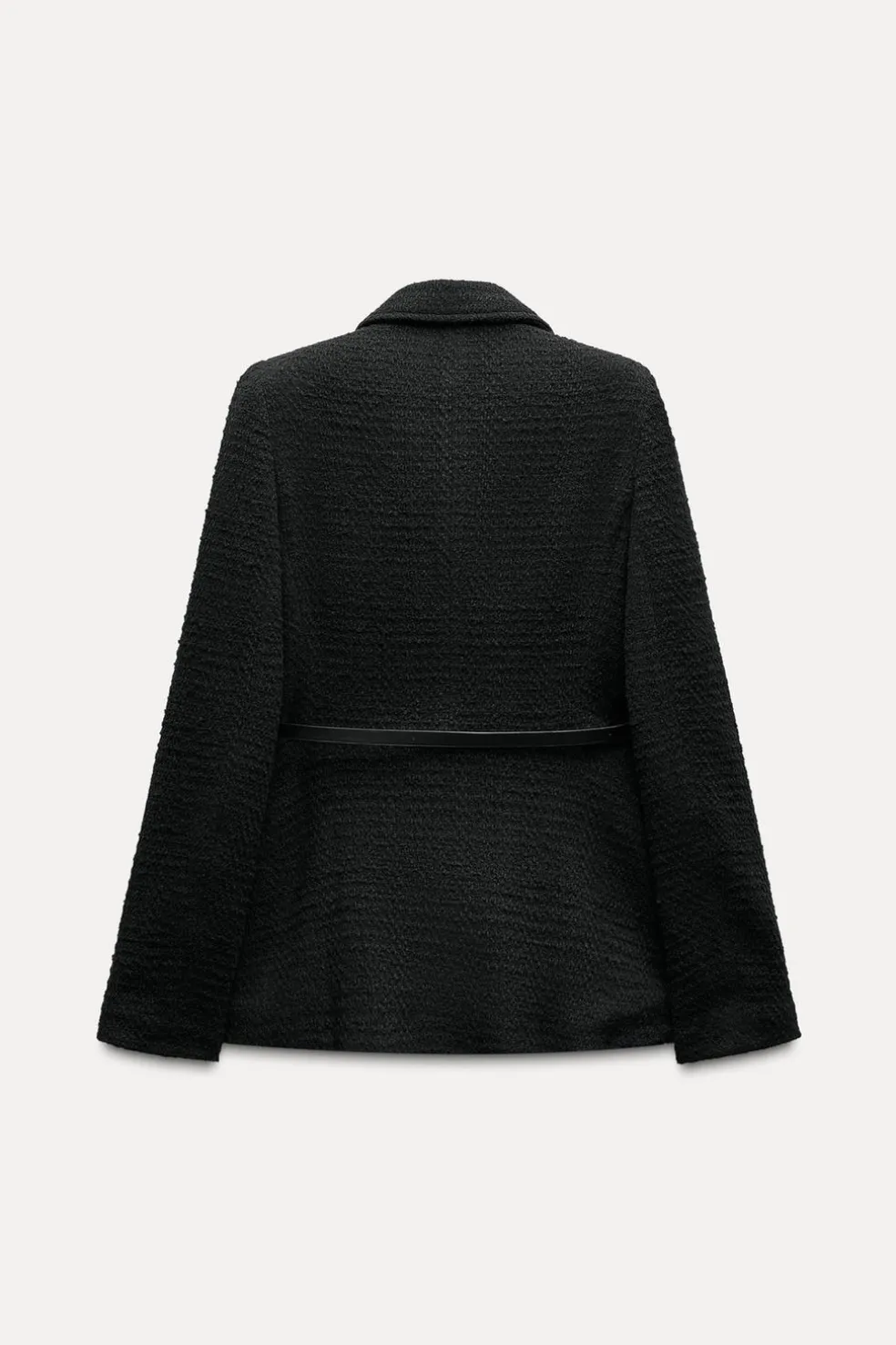 ZARA Blusões^BLAZER ESTRUTURA COM CINTO Preto