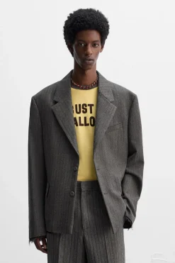 ZARA Blazers^BLAZER ÀS RISCAS DE FATO X HARRY LAMBERT Cinzento-escuro