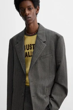 ZARA Blazers^BLAZER ÀS RISCAS DE FATO X HARRY LAMBERT Cinzento-escuro