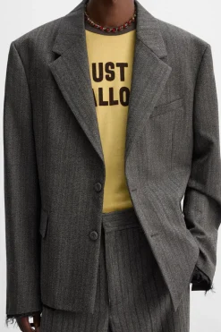 ZARA Blazers^BLAZER ÀS RISCAS DE FATO X HARRY LAMBERT Cinzento-escuro