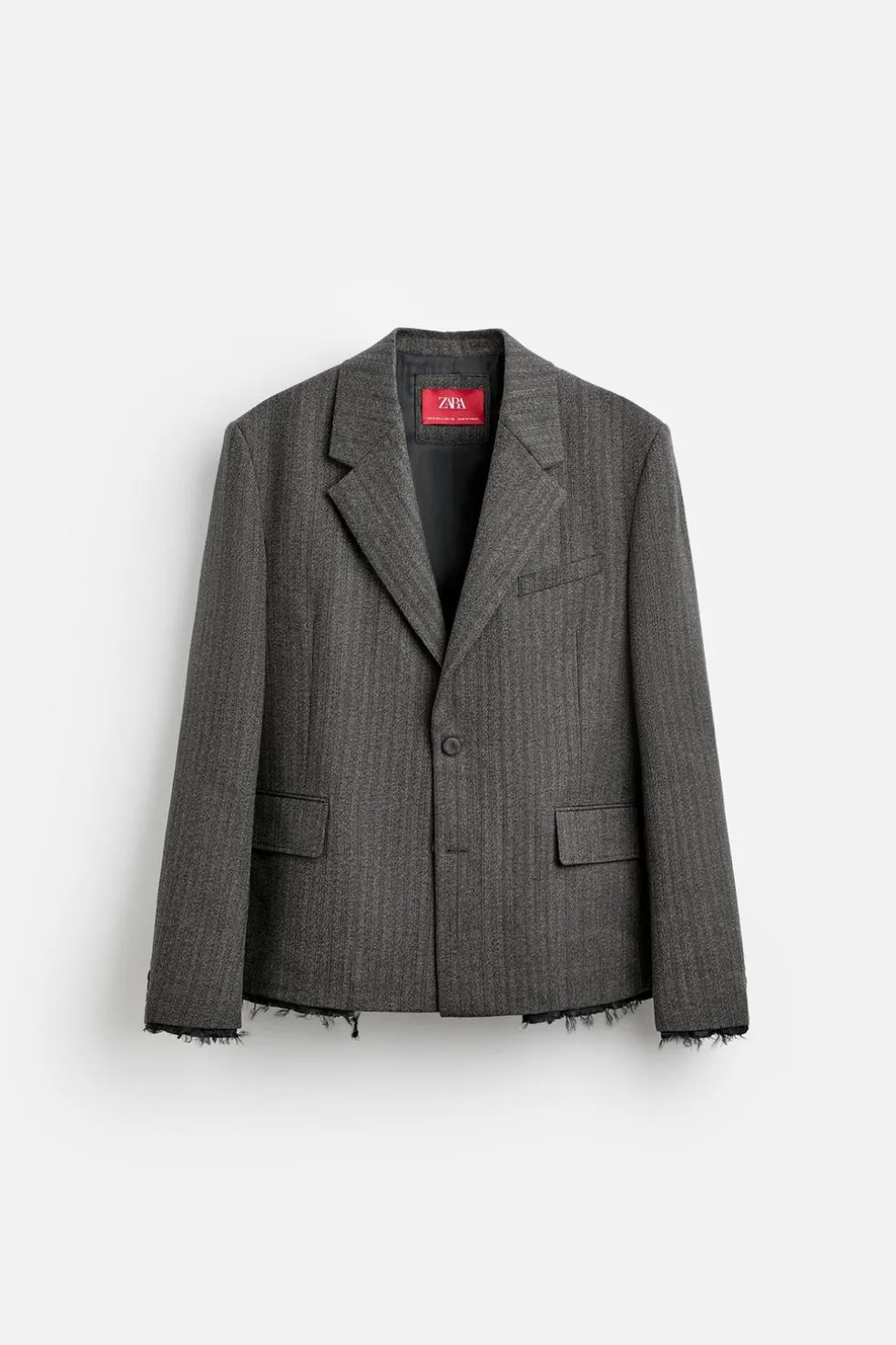 ZARA Blazers^BLAZER ÀS RISCAS DE FATO X HARRY LAMBERT Cinzento-escuro
