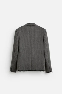 ZARA Blazers^BLAZER ÀS RISCAS DE FATO X HARRY LAMBERT Cinzento-escuro